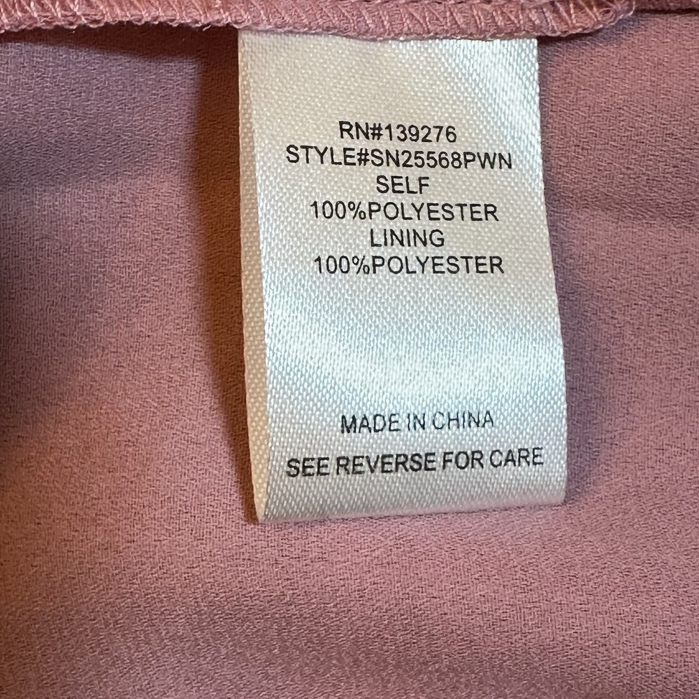 Les Serein Pink Ruffle Sleeve Blouse Women's XL V-Neck Flutter Top New with Tags - Picture 12 of 12
